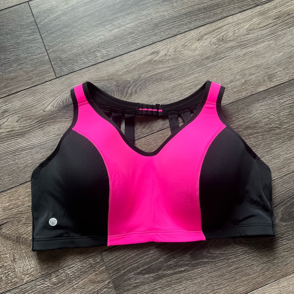 Livi Active Black and Pink Sports Bra